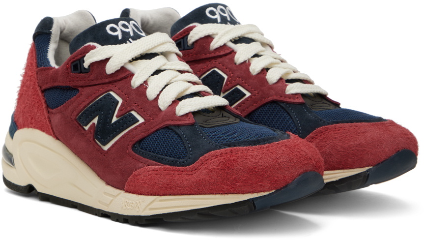 New Balance Red Made In USA 990v2 Sneakers New Balance