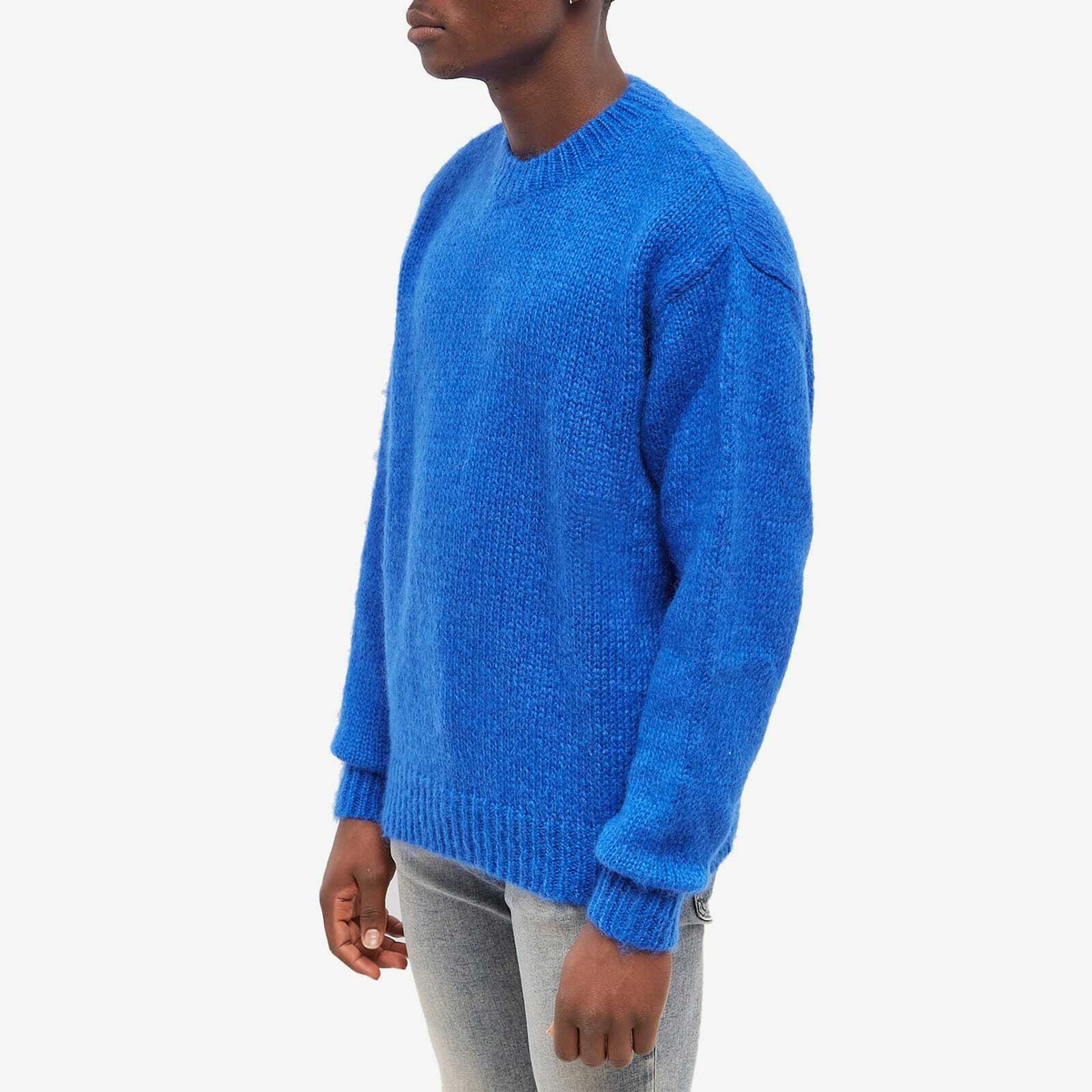 Represent Men's Mohair Sweater in Cobalt Blue Represent