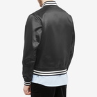 Maison Kitsuné Men's Satin Teddy Jacket in Black