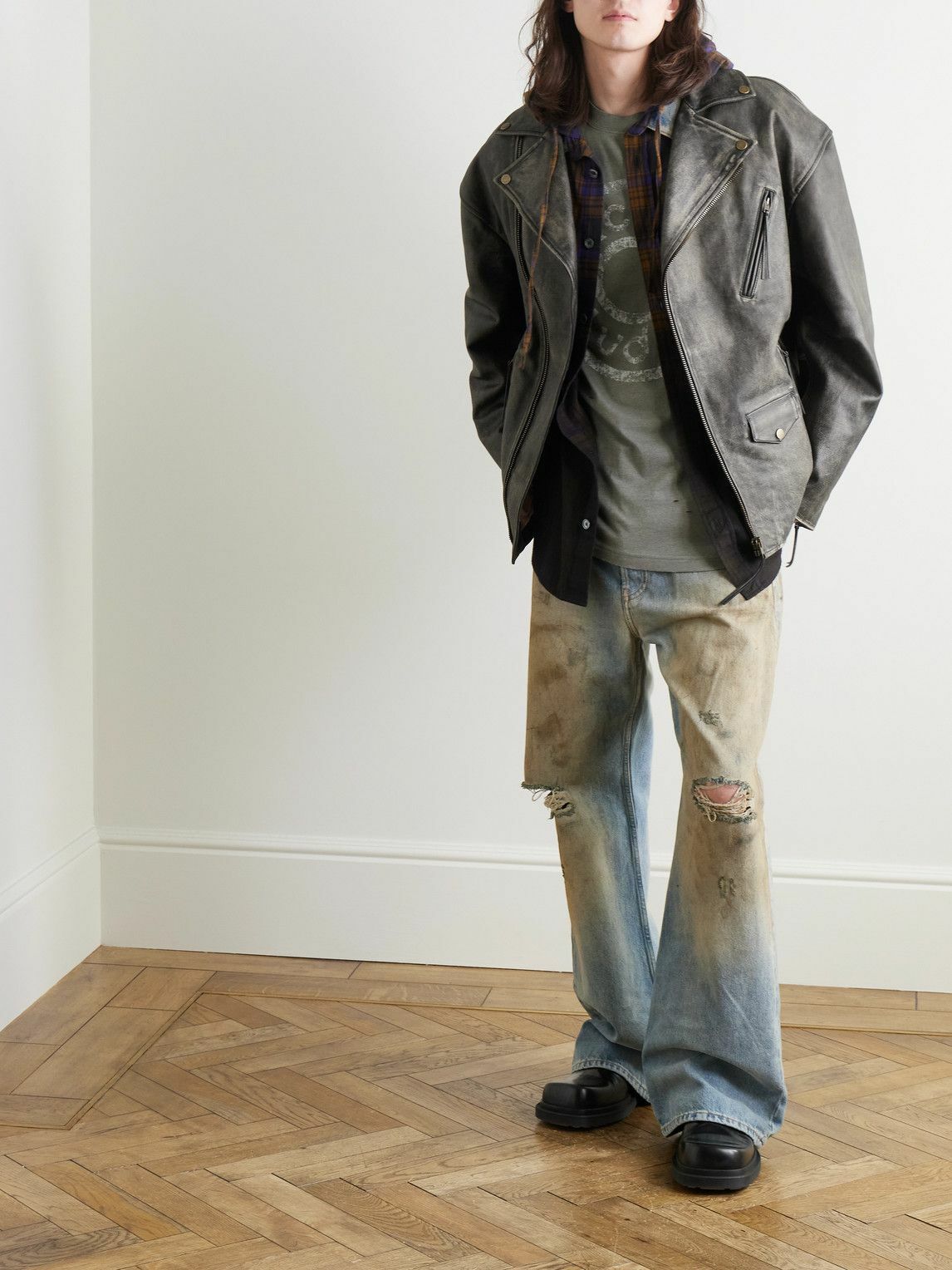 ジャケット・アウター ACNE STUDIOS EMBOSSED LEATHER JACKET 50 23840235_54154499_1000.jpg