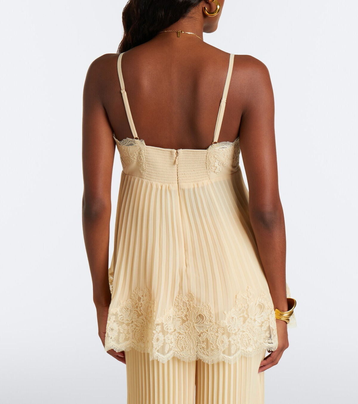 Zimmermann Lace-trimmed chiffon camisole