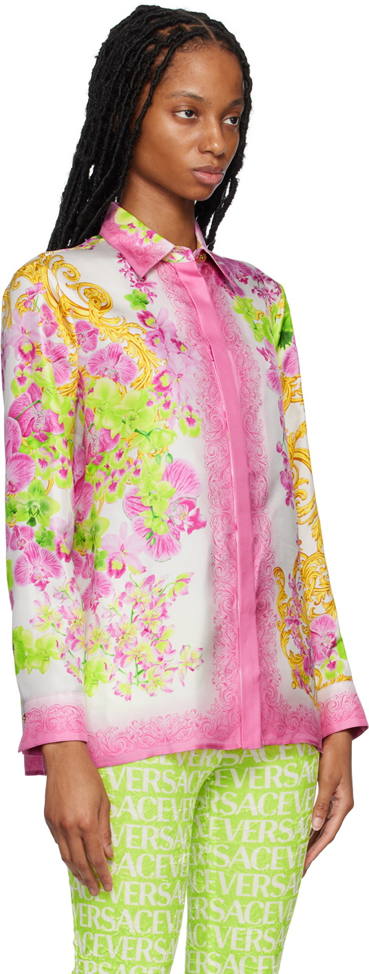 Versace Versace Orchid Silk Shirt