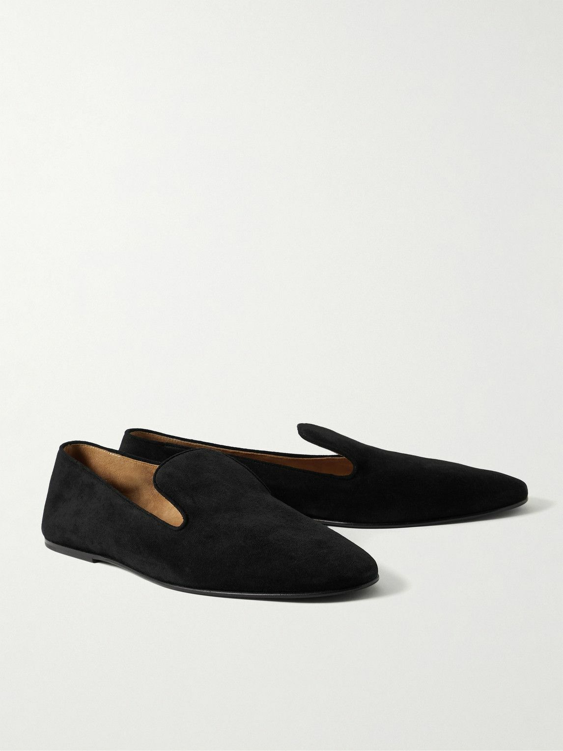 The Row - Brent Suede Loafers - Black The Row display picture 1
