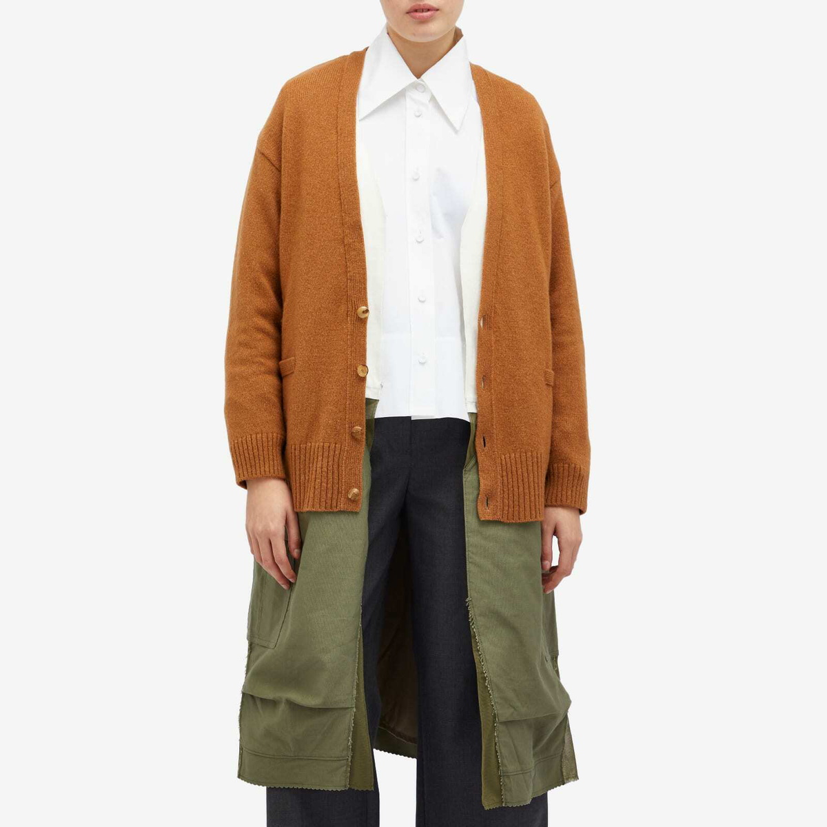 Undercover Women's Multi Layer Cardigan Jacket in Brown