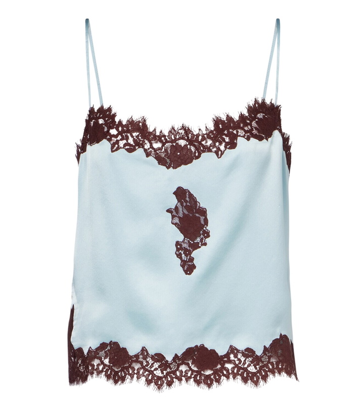 Photo: Dôen Avelaine lace-trimmed silk satin camisole