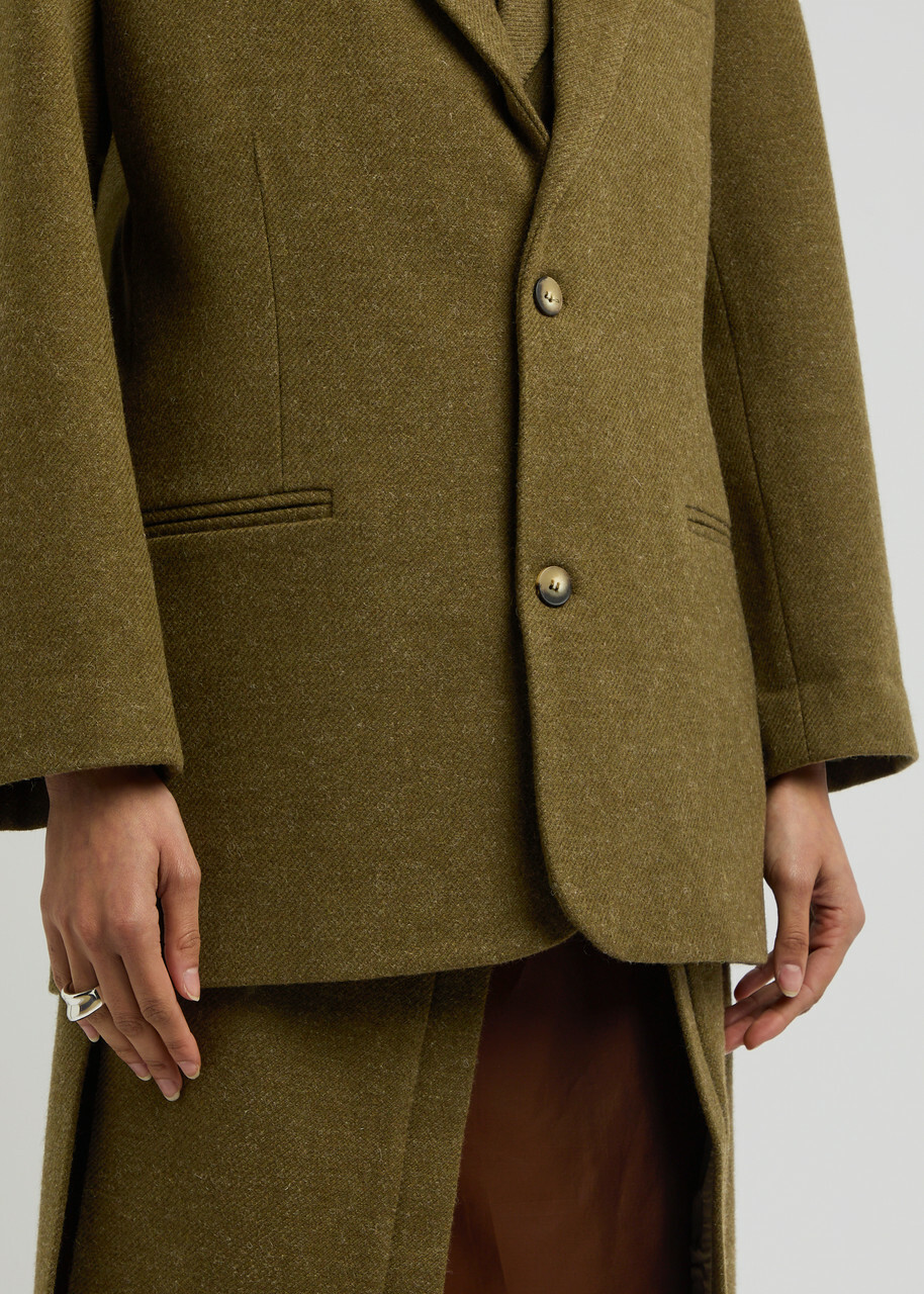 Bettter Andes Wool Blazer Khaki