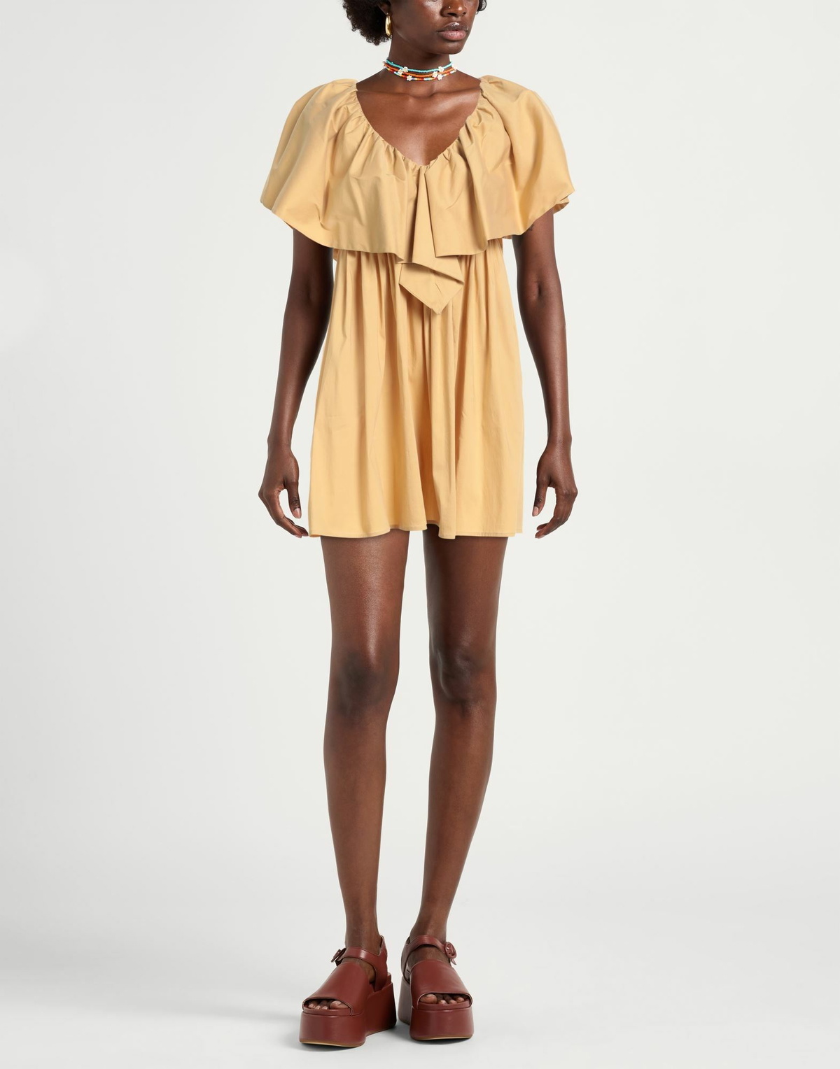 Jijil Womens Mini dress Mustard