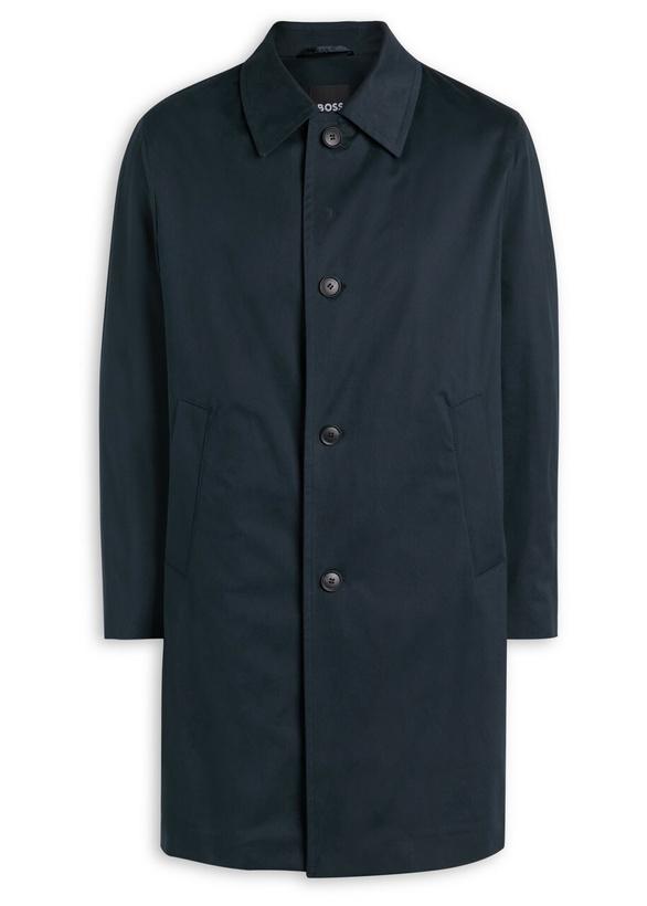 Photo: Boss Clark Stretch-cotton Trench Coat Navy