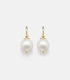 Octavia Elizabeth 18kt gold drop earrings with diamonds and pearls