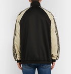 Gucci - Logo Striped Tech-Jersey Track Jacket - Men - Black
