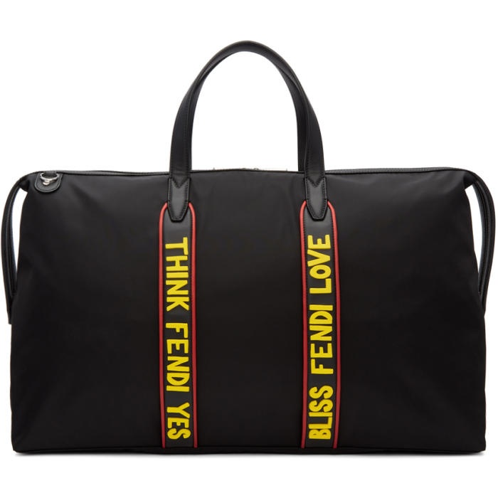 Photo: Fendi Black Nylon Fendi Vocabulary Duffle Bag