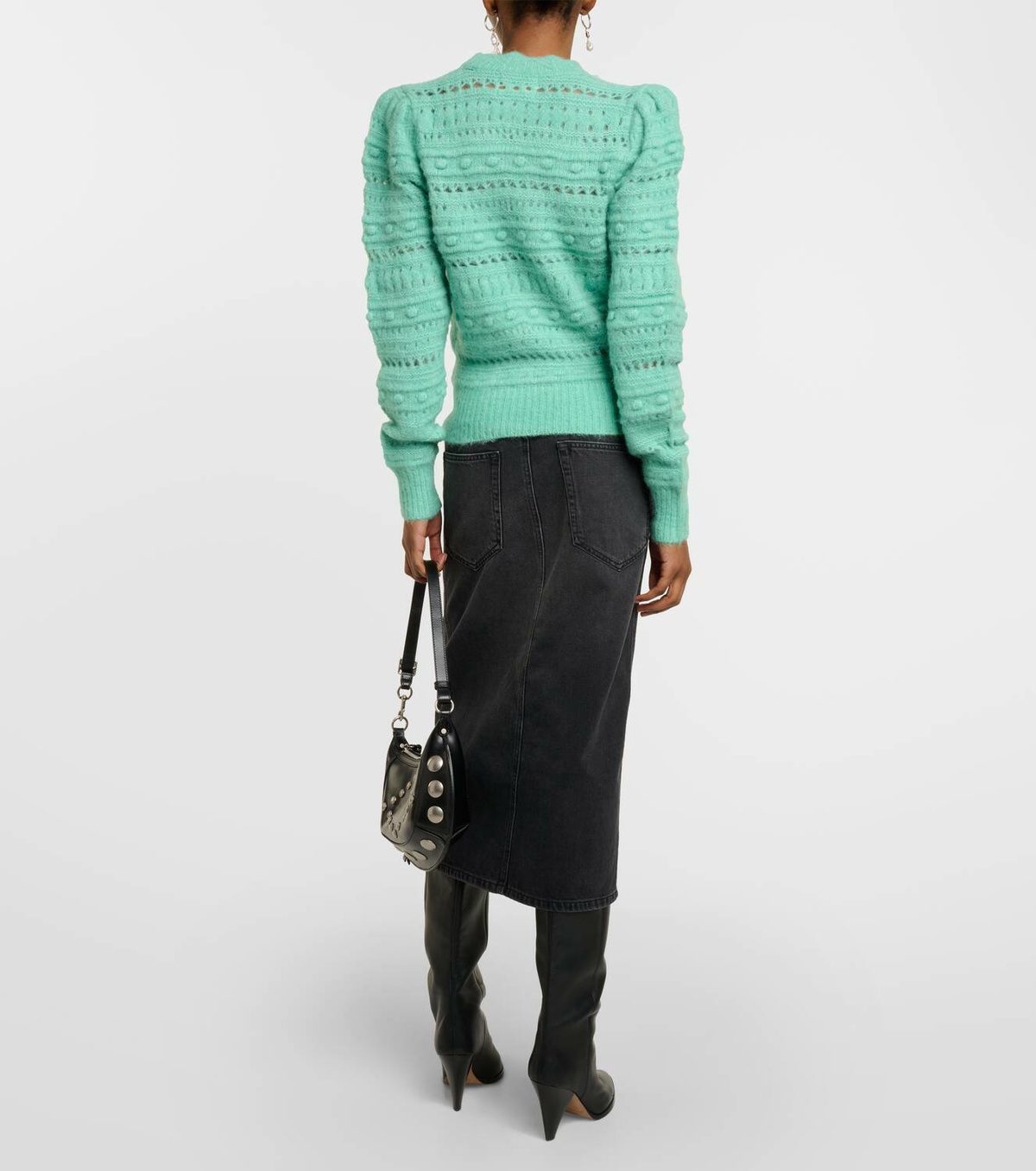 Marant Etoile Gray Alpaca Vicugna Pacos Cardigan