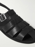 Grenson - Quincy Leather Fisherman Sandals - Black