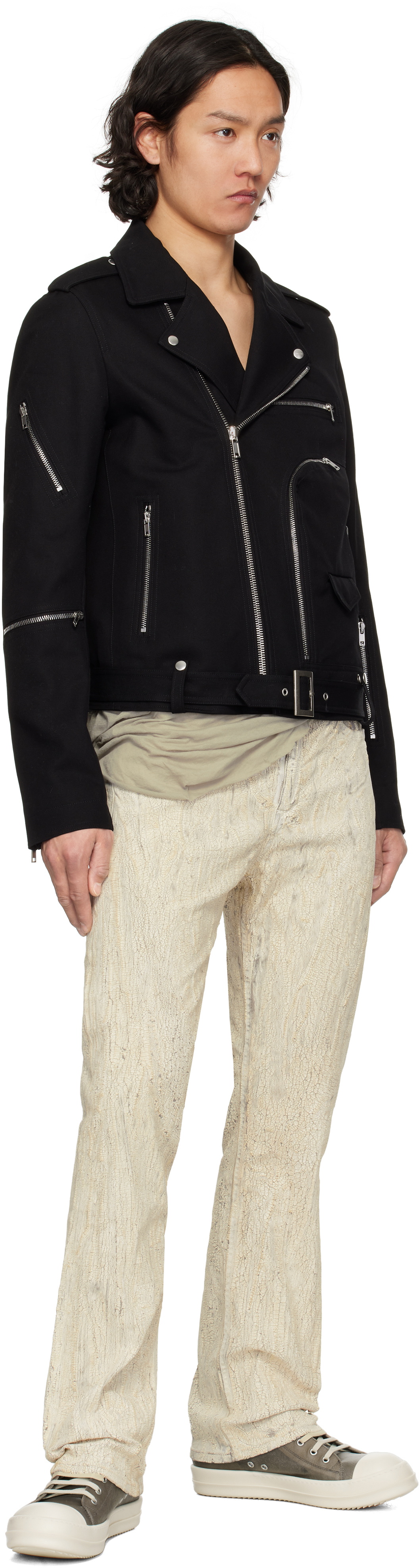 【RICK OWENS 】グレーHollywood Megalace Low Sneaksスニーカー Gray Hollywood Megalace Low Sneakers by Rick Owens on Sale