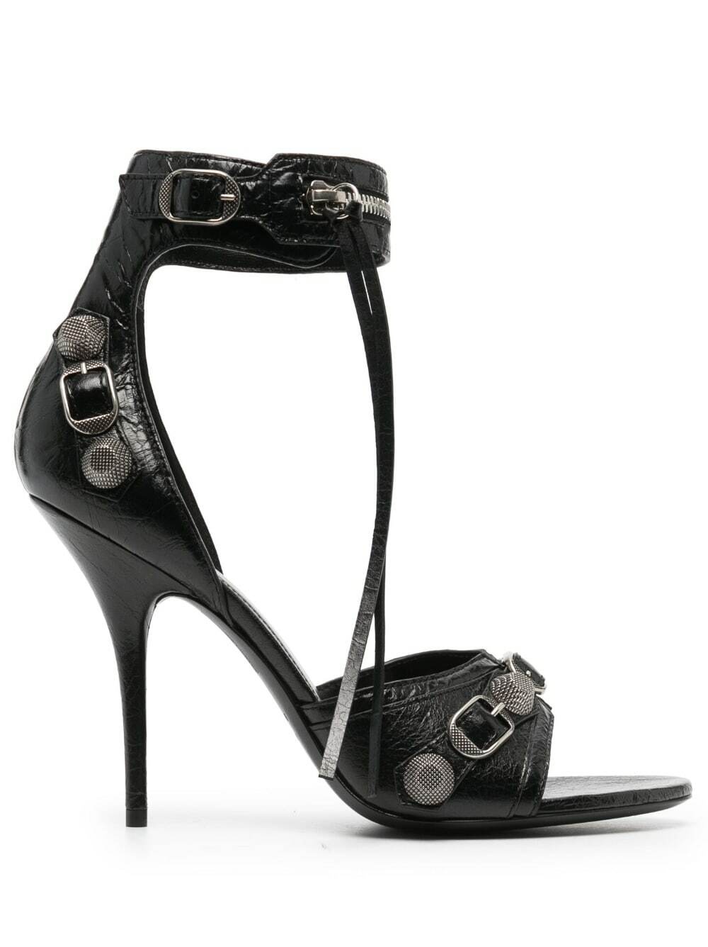 BALENCIAGA - Le Cagole Leather Heel Sandals Balenciaga
