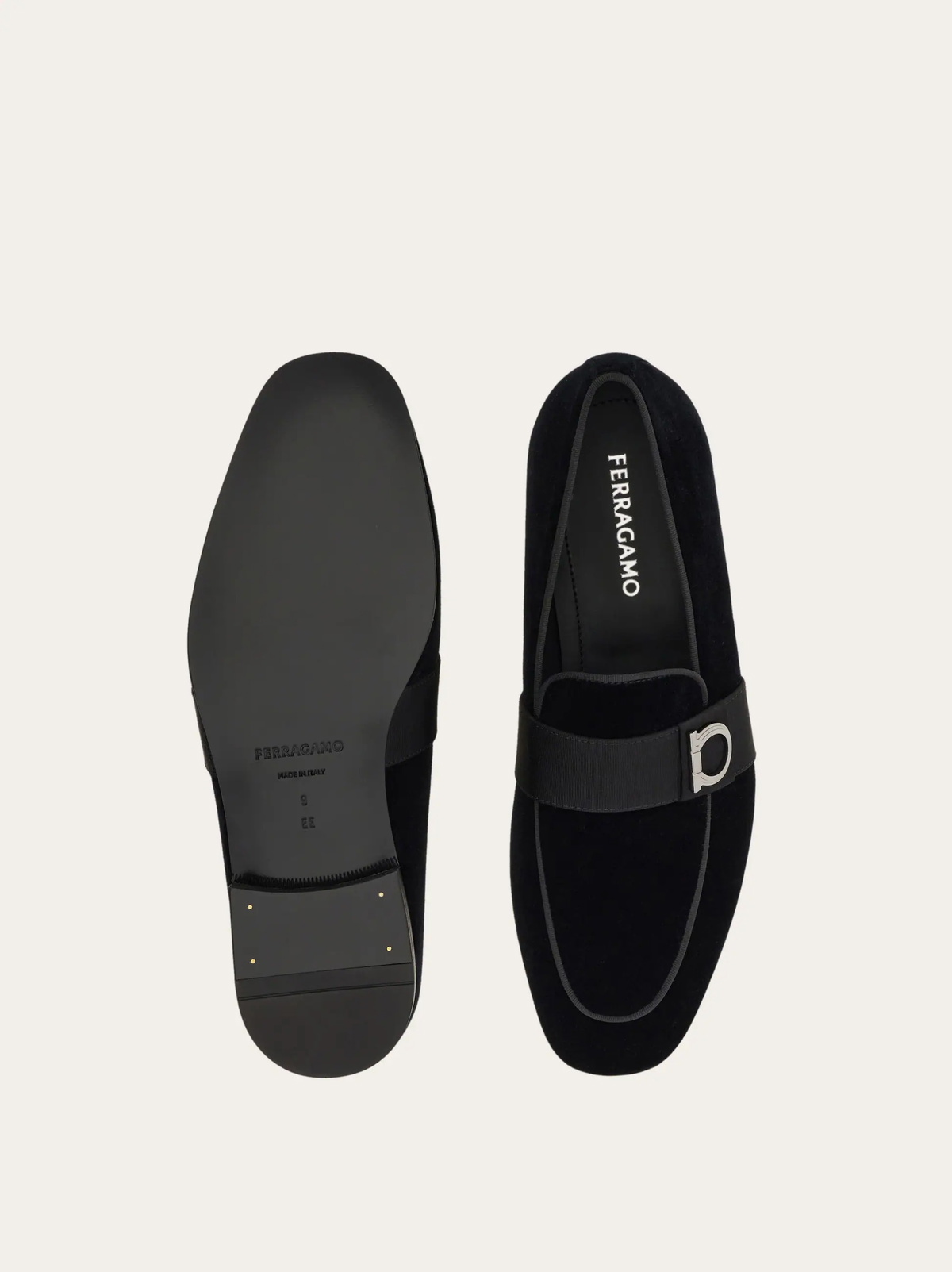 Ferragamo Mens Gancini loafer in Black