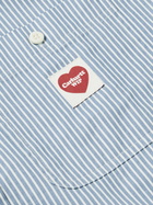 Carhartt WIP - Terrell Logo-Appliquéd Striped Cotton-Twill Shirt - Blue