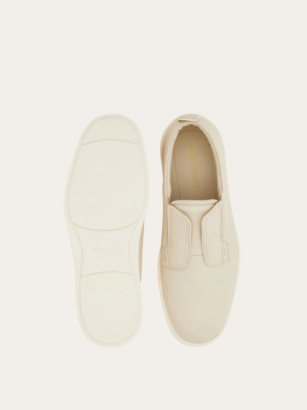 Ferragamo Mens Slip-on sneaker in White