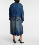 balenciaga denim dress Balenciaga Winter 22 Denim Pants top shown on @modaoperandi Very  interesting piece to say the least From looks 47 & 49 of the show