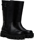 Versace Black Greca Portico Boots