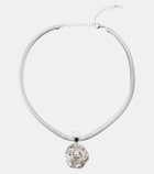Magda Butrym Floral crystal-embellished pendant necklace