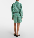 Loewe Striped cotton poplin shorts