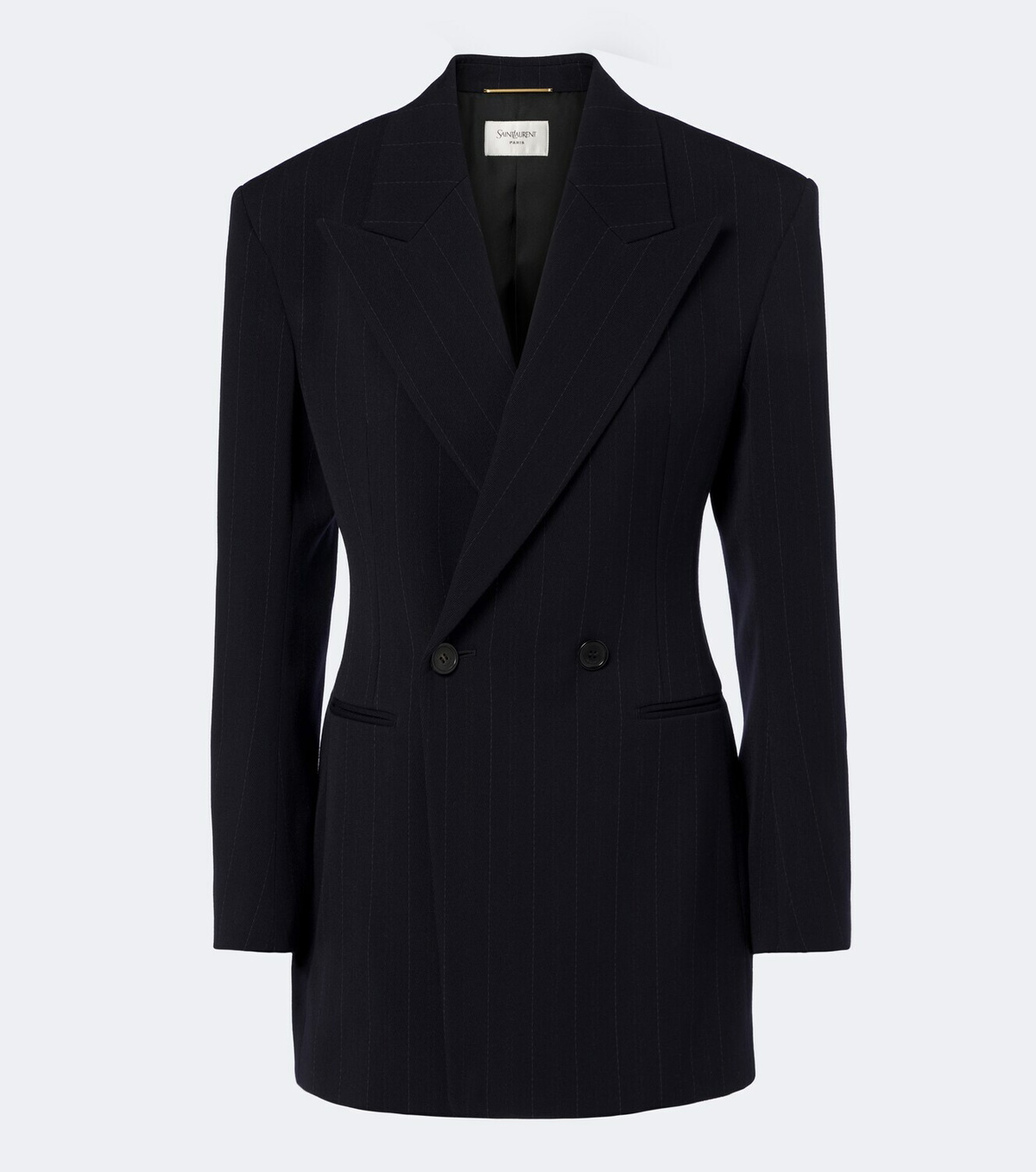 Saint Laurent Chalk stripe double-breasted wool blazer