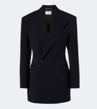 Saint Laurent Chalk stripe double-breasted wool blazer
