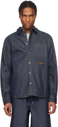 Helmut Lang Indigo Curved Classic Denim Shirt