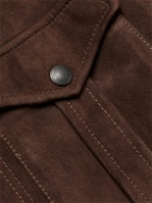 Ralph Lauren Purple label - Chilton Faux Suede Shirt Jacket - Brown