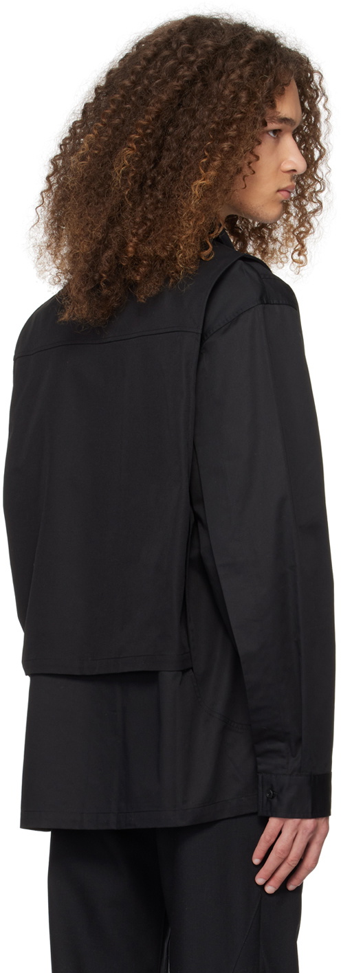 C2H4 Black Layered Shirt