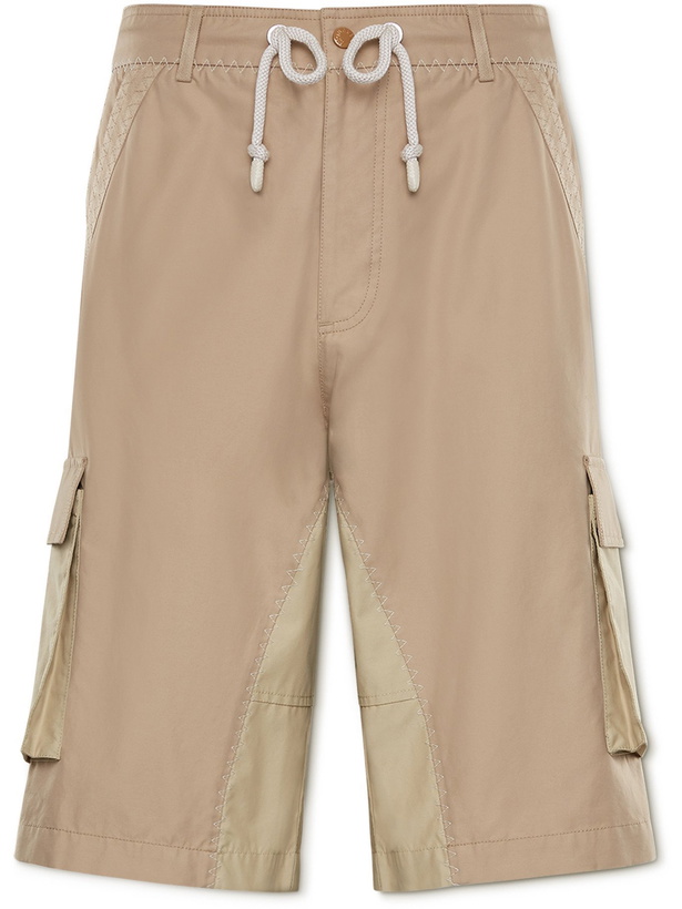 Photo: MONCLER GENIUS - 1 Moncler JW Anderson Cotton Drawstring Cargo Shorts - Brown