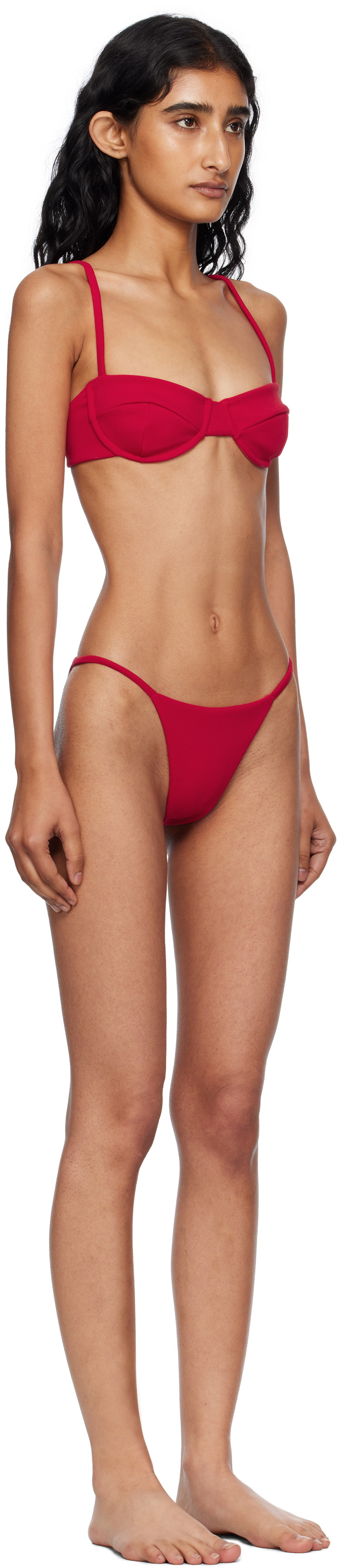 Haight Red Crepe Vintage & Crepe Lari Bikini