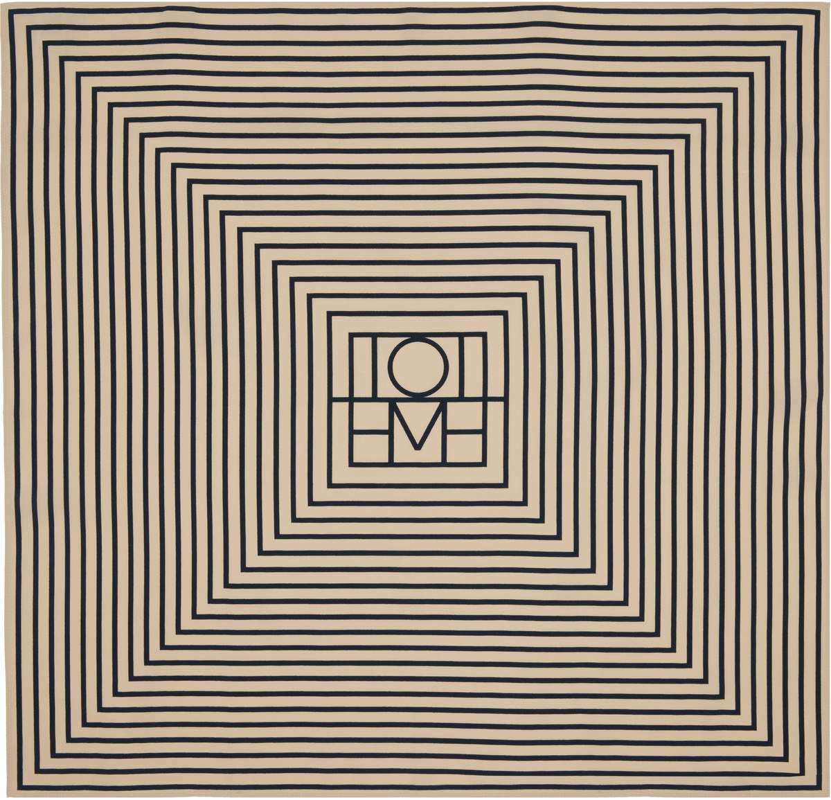 TOTEME Beige & Black Signature Monogram Silk Scarf