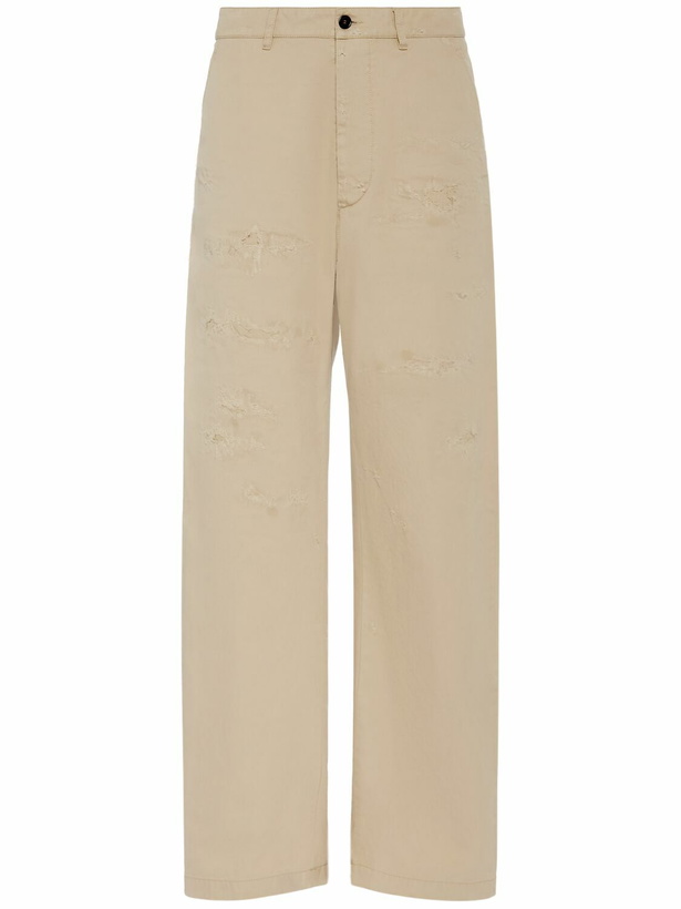 Photo: DSQUARED2 Distressed Oversized Cotton Chino Pants