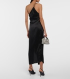 The Sei One-shoulder silk midi dress
