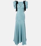 Rodarte Bow-detail silk satin maxi dress