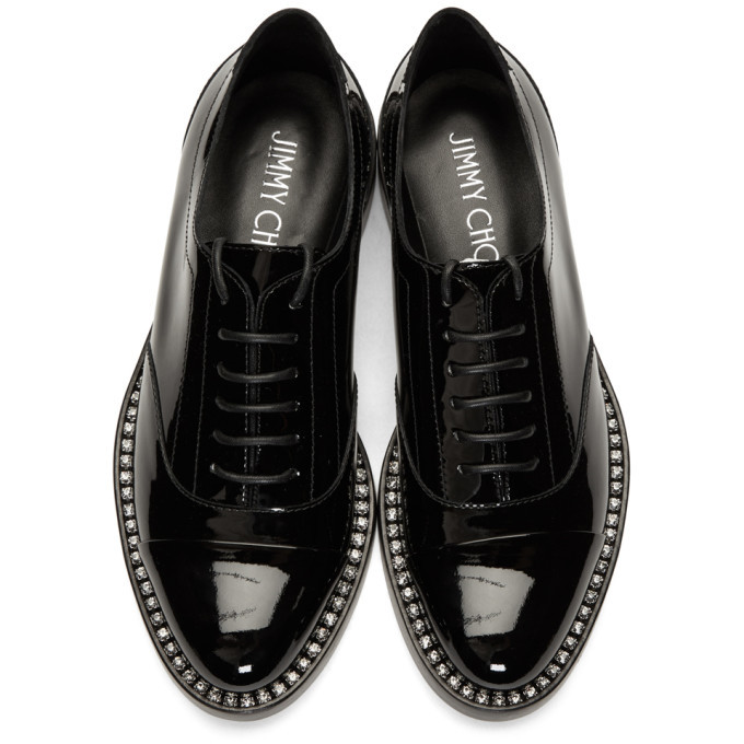 Jimmy Choo Black Patent Reeve Flat Oxfords Jimmy Choo display picture 2