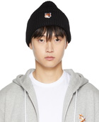 Maison Kitsuné Black Fox Head Beanie