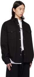 VTMNTS Black Oversized Denim Shirt