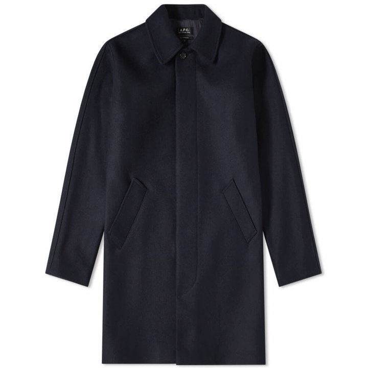 Photo: A.P.C. Men's Auster Wool Mac in Navy