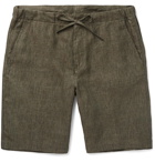 Loro Piana - Slim-Fit Linen Drawstring Shorts - Green