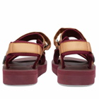 Suicoke Men's KISEE-V in Amber/Burgundy