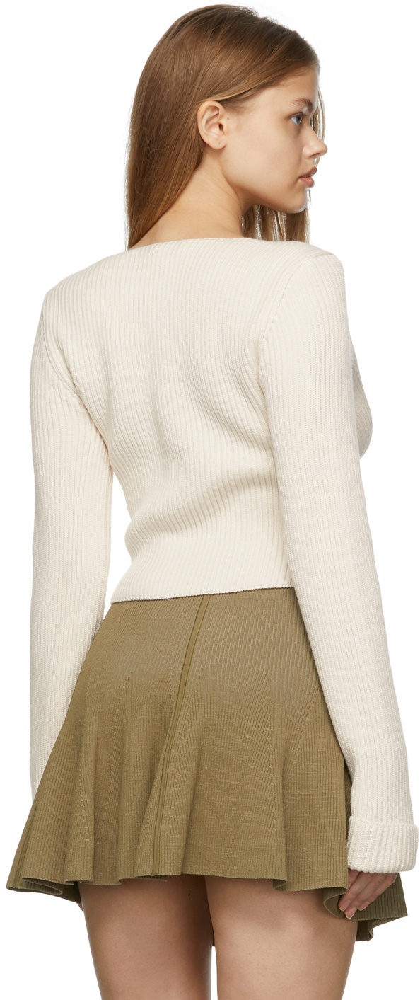 Gauge81 Beige Kold V-Neck Sweater