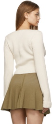 Gauge81 Beige Kold V-Neck Sweater