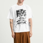 YMC Men's Triple T-Shirt Mountains in White
