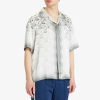 Casablanca Men's Gradient Monogram Vacation Shirt in Grey Gradient Heart Monogram