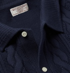 J.Crew - Wallace & Barnes Cable-Knit Cotton Cardigan - Navy