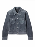 Thom Browne - Cropped Suede Jacket - Gray