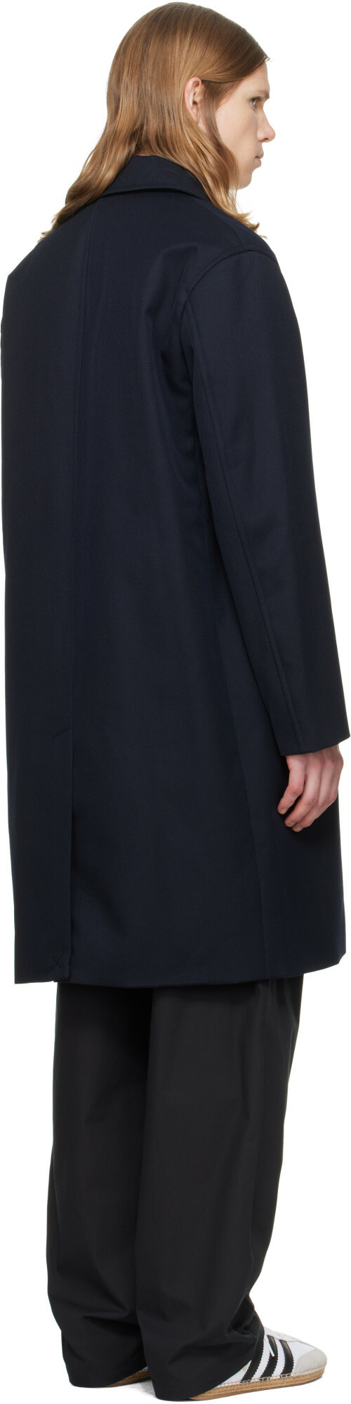 A.P.C. Navy Hugo Mac Coat